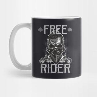 Free Rider cool Motorbike Skull Biker Gift Mug